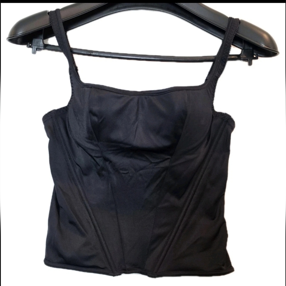 NWT Pink Label Victoria's Secret Bustier Corset Top Black Size M